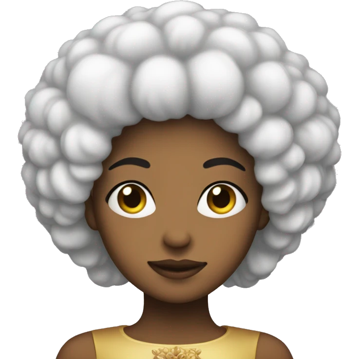 chill princess with an afro  emoji