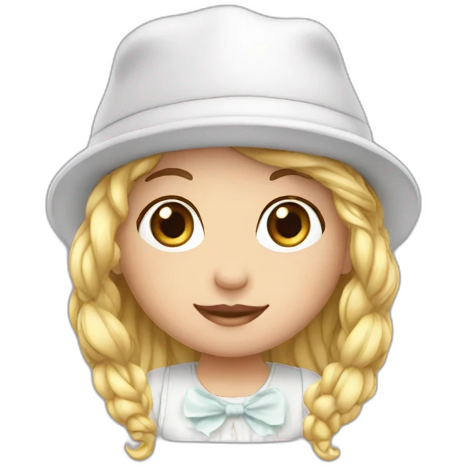 birthday cap white girl emoji