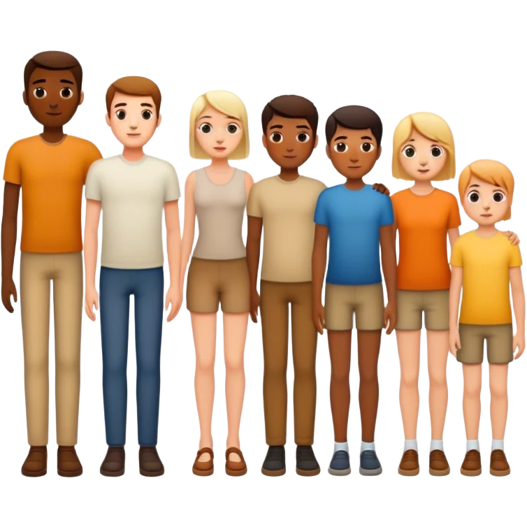 Tall and short people emoji