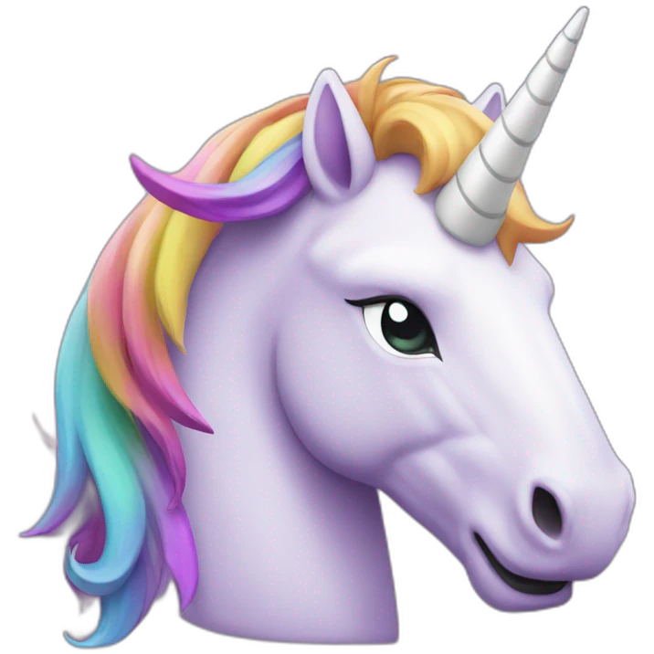 apple unicorn emoji front view purple horn emoji