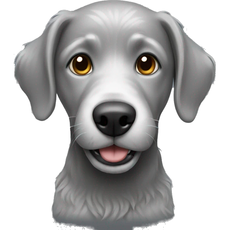 Grey doodle dog emoji