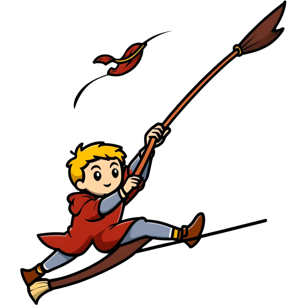 Quidditch player on broomstick emoji