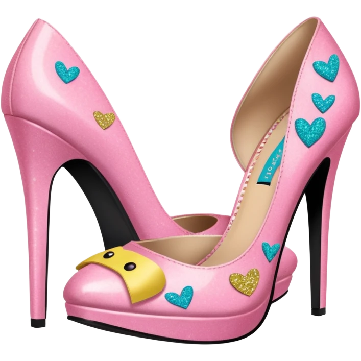 BETSEY JOHNSON STYLE SPAM print shoes emoji