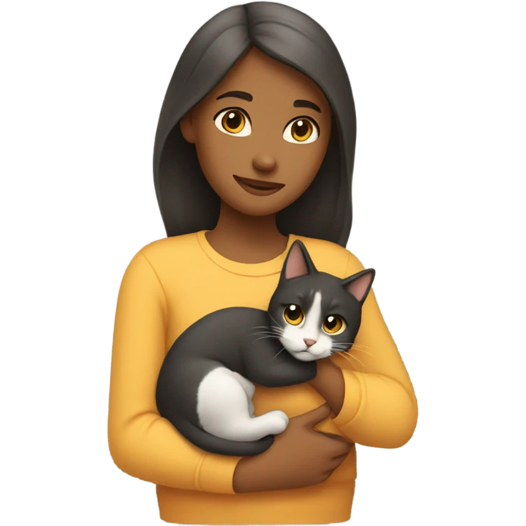 Girl with cat emoji