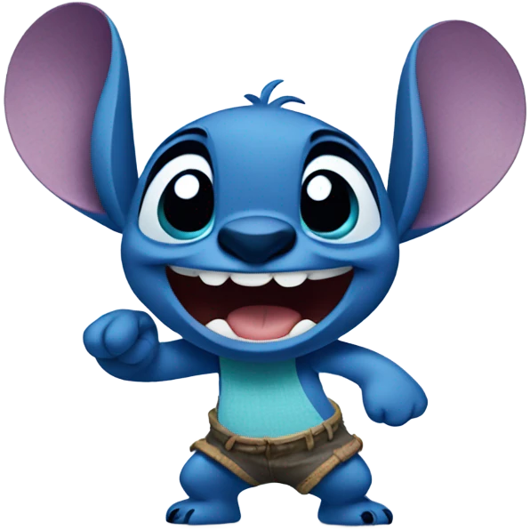 Stitch from Disney dancing  emoji