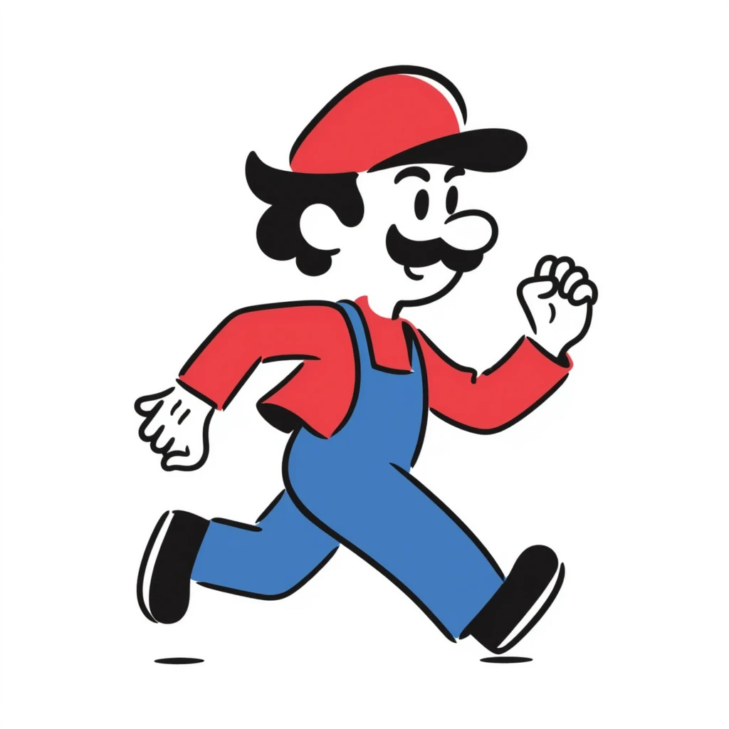 Mario running emoji