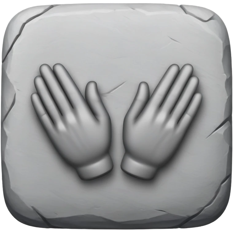 Stone emoji crossing his hands emoji