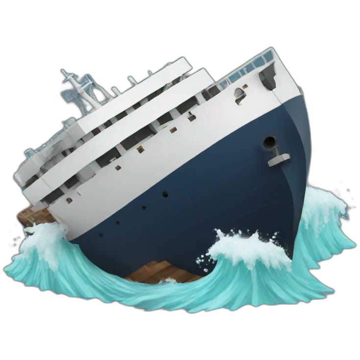 ship crashing emoji