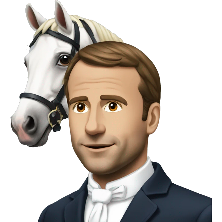 Macron a cheval emoji