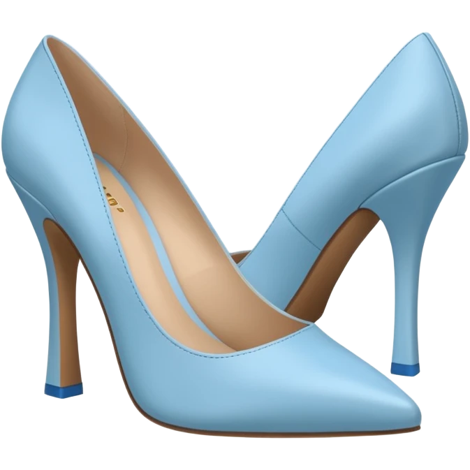 light blue shoes with thick heel emoji