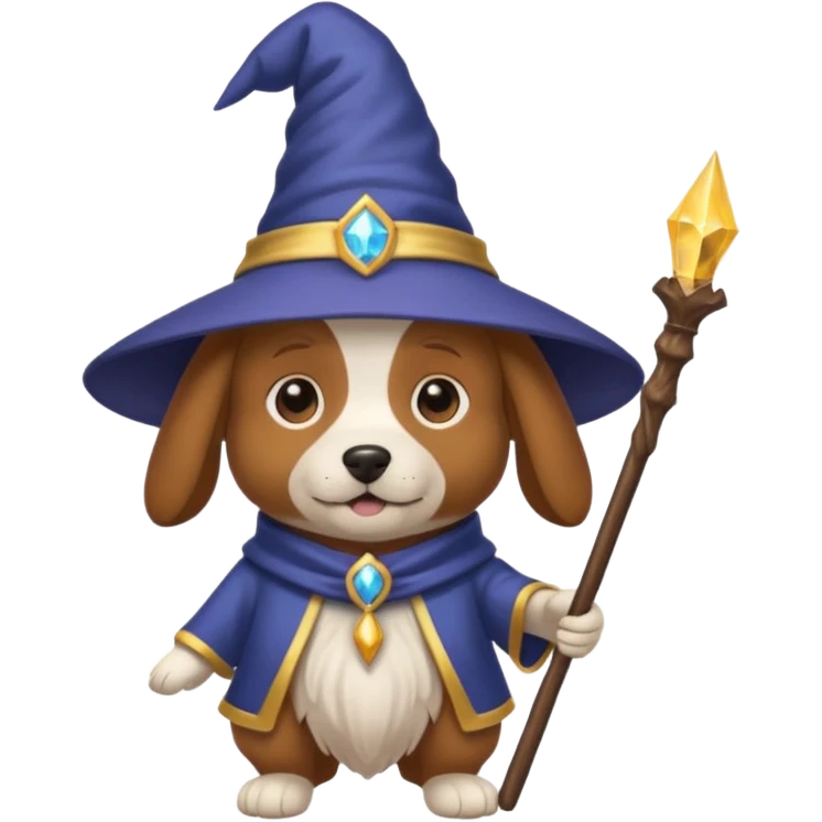 Dog wizard emoji