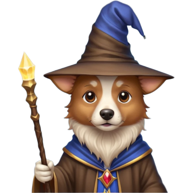 Dog wizard emoji