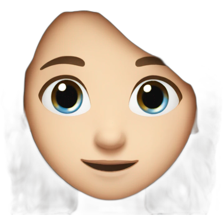 a fairy with brown hair and blue eyes emoji