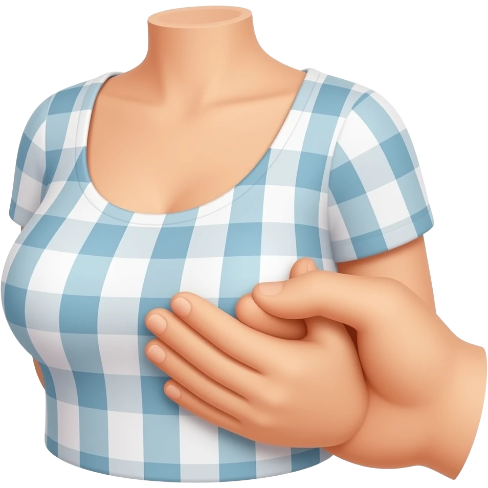 Only a hand, no body. Like your grabing someones boob doing a boobie grab pose emoji