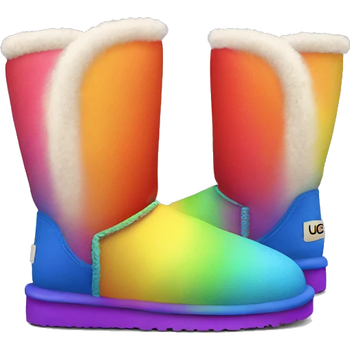 Rainbow Ugg boots emoji
