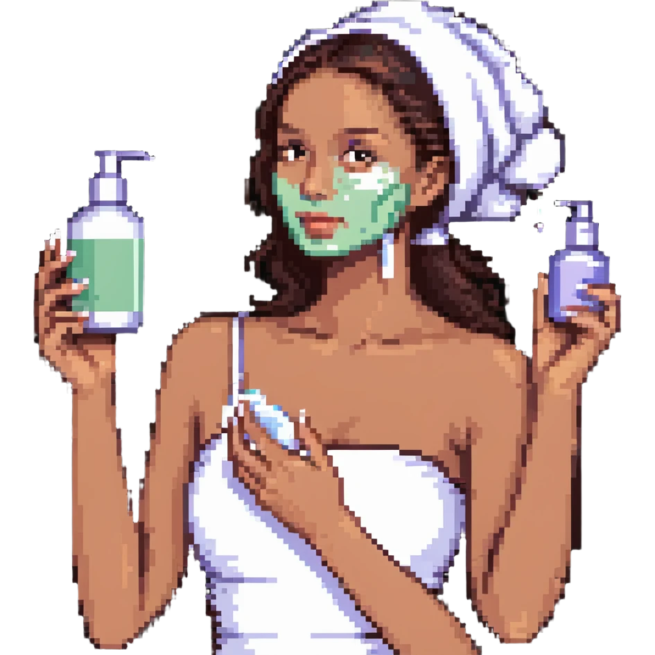 woman skincare routine emoji