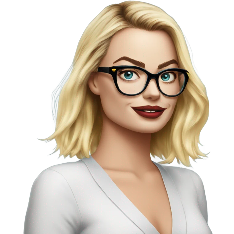 :Margot Robbie: glasses  emoji