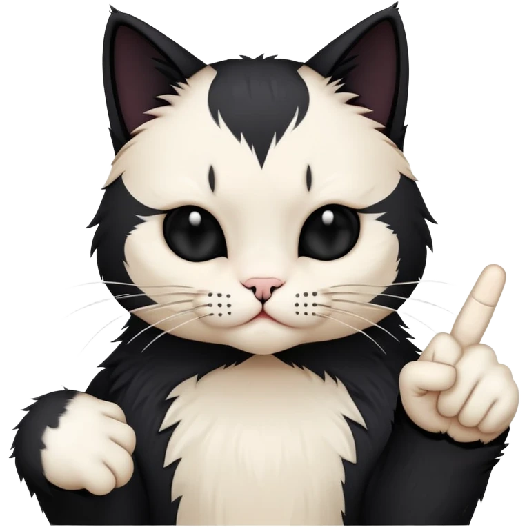 Emo cat with middle finger  emoji