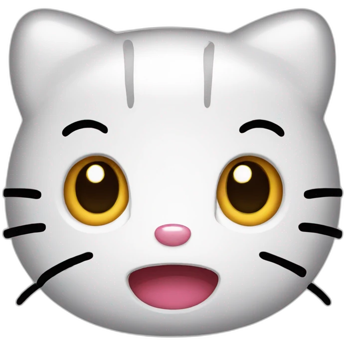 hello kitty's face shocked emoji