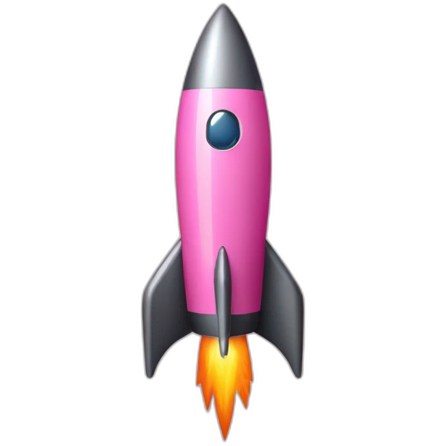 rocket-pink-diamond-shape emoji