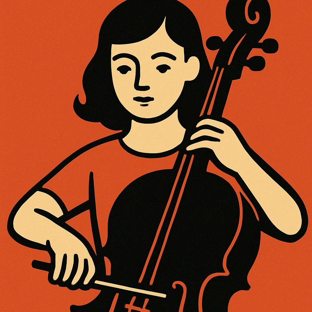 girl playing cello emoji