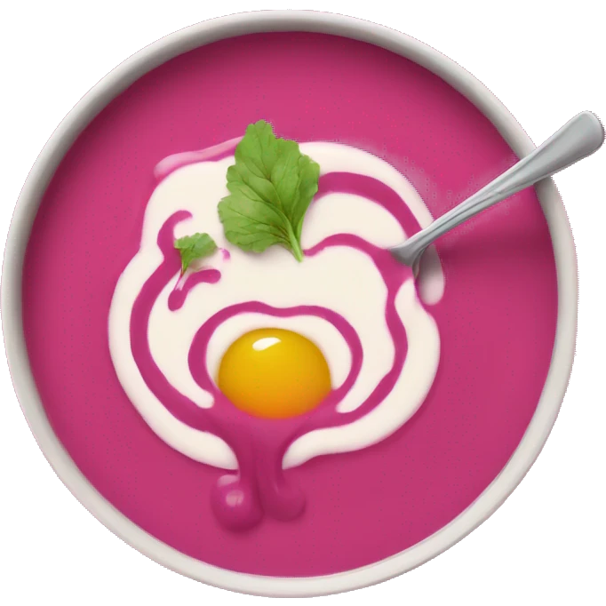 Pink beetroot soup emoji