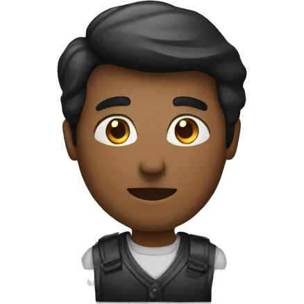 Un homme noir brun Debout en costume emoji
