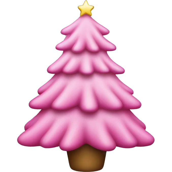 Pink Christmas tree  emoji
