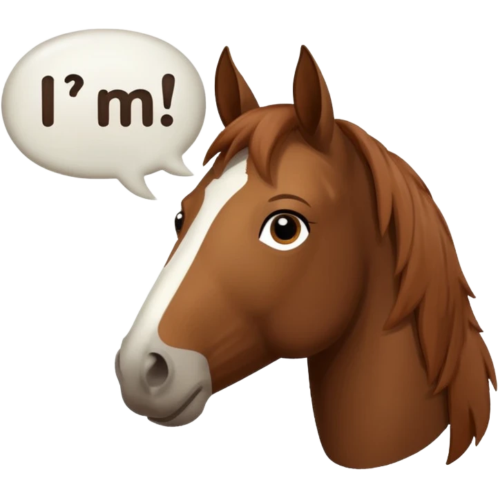 Horse saying I'm stefan emoji