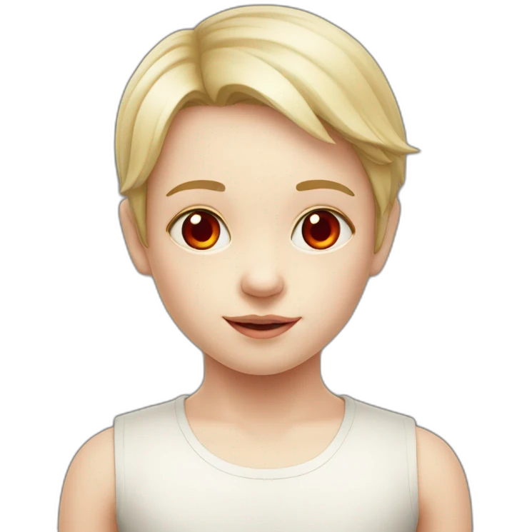child, red eyes, pale-skin, emoji