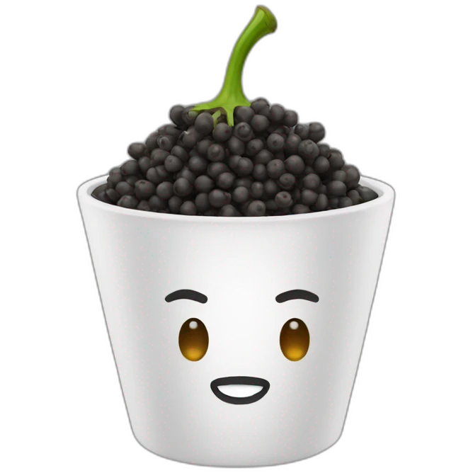 black pepper in cup emoji