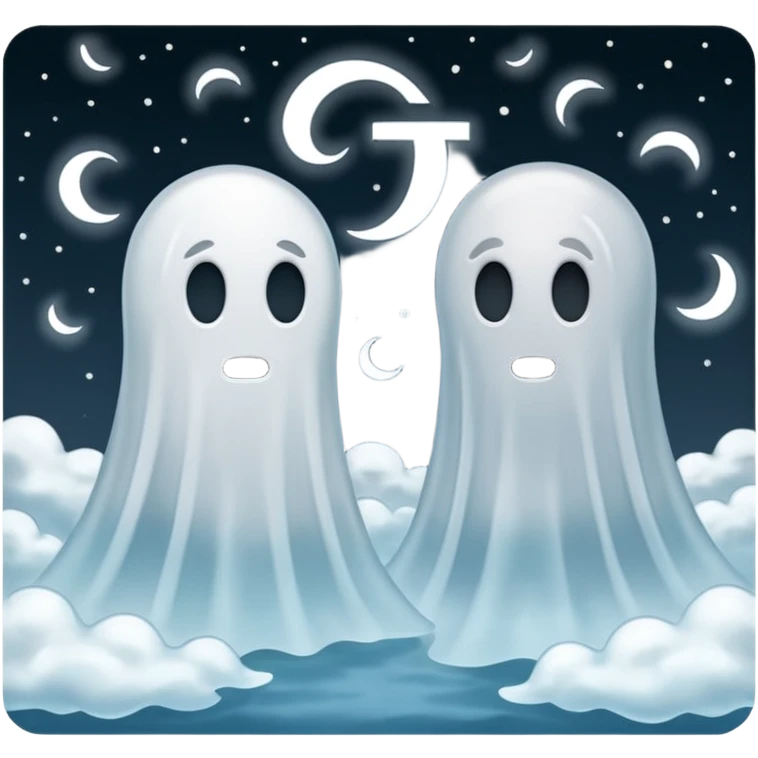 The ghosts from the Kids See Ghosts album cover by Kanye West and Kid Cudi emoji
