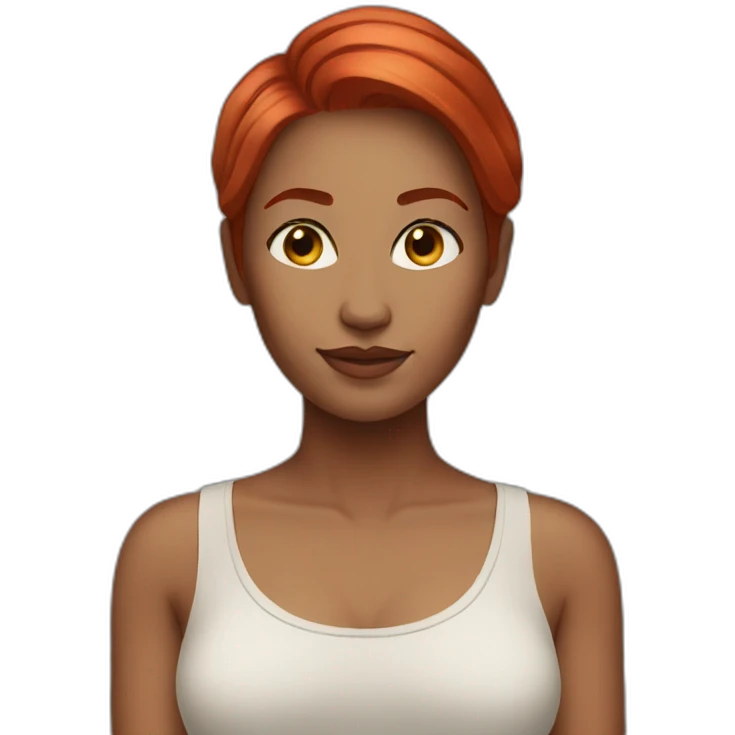 beautiful woman with red hair emoji