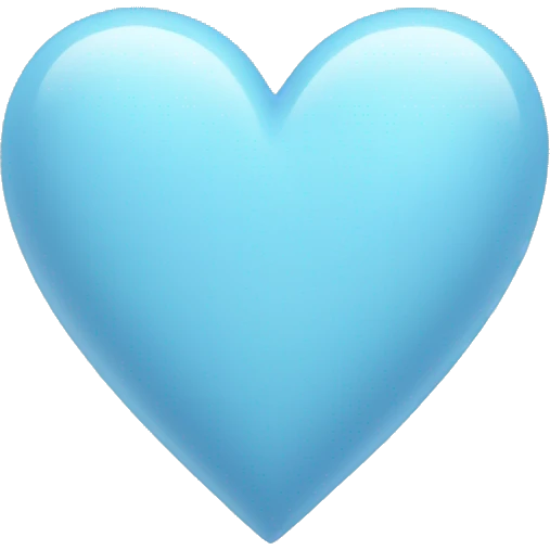 pastel blue heart emoji