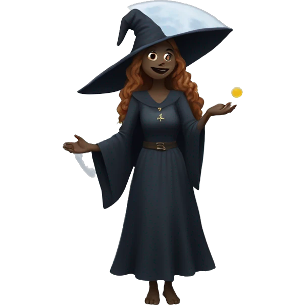 Witch thanking the full moon emoji
