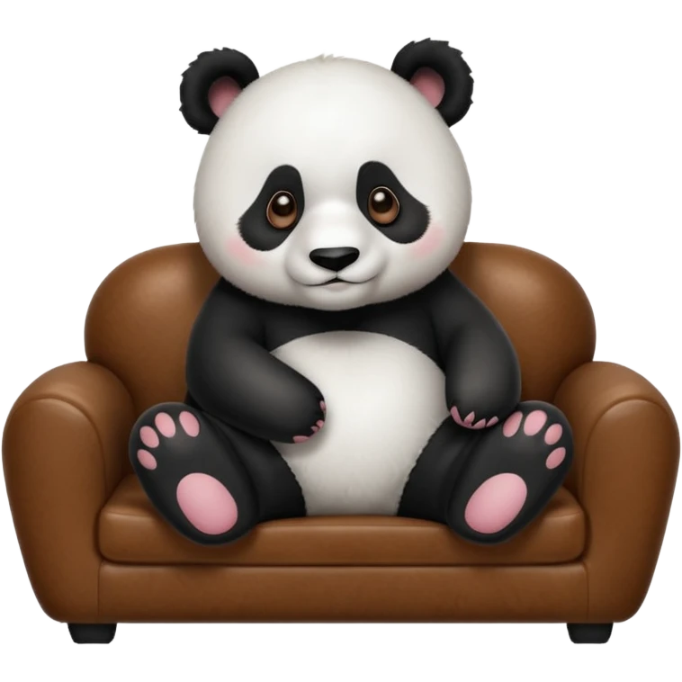 Cute Panda sitting on couch emoji