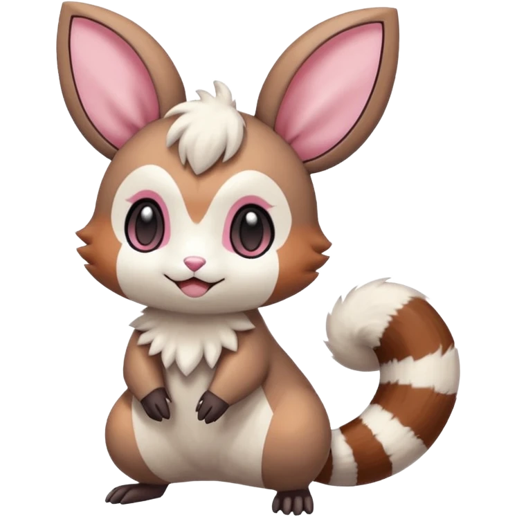 Meloetta-Minccino-Furret-Pokémon-Fakémon-fusion-creature emoji