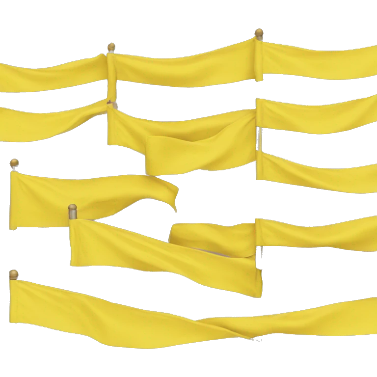 Complete yellow colour flag  emoji