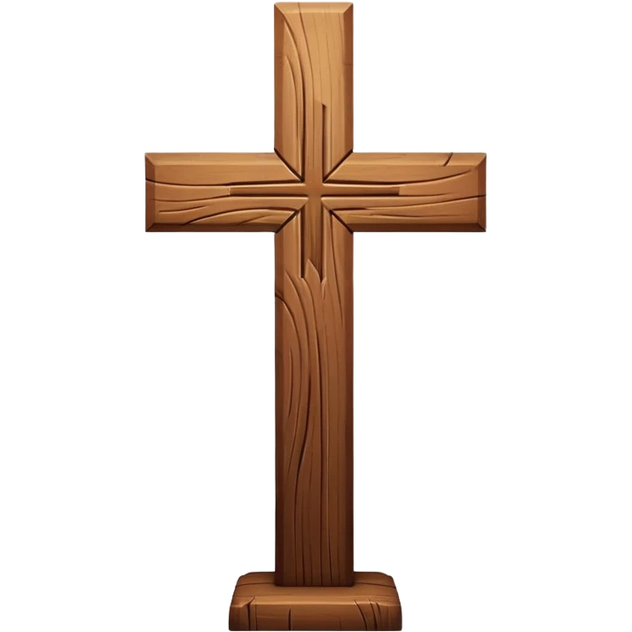 wooden christian cross emoji
