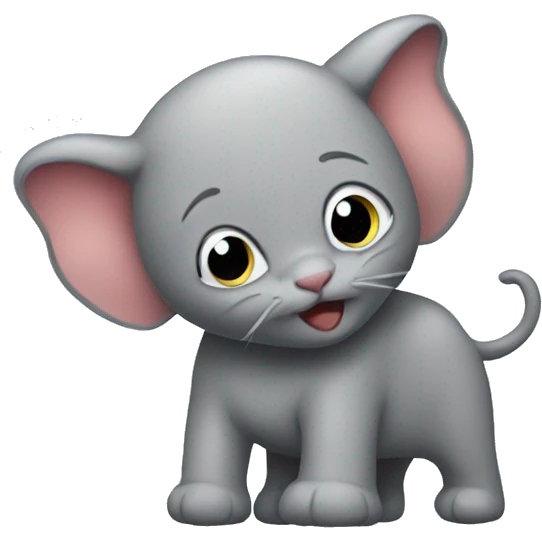 Cat and elephant emoji