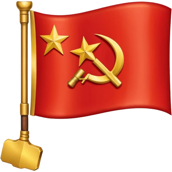 A flag emoji of the Soviet Union.  emoji