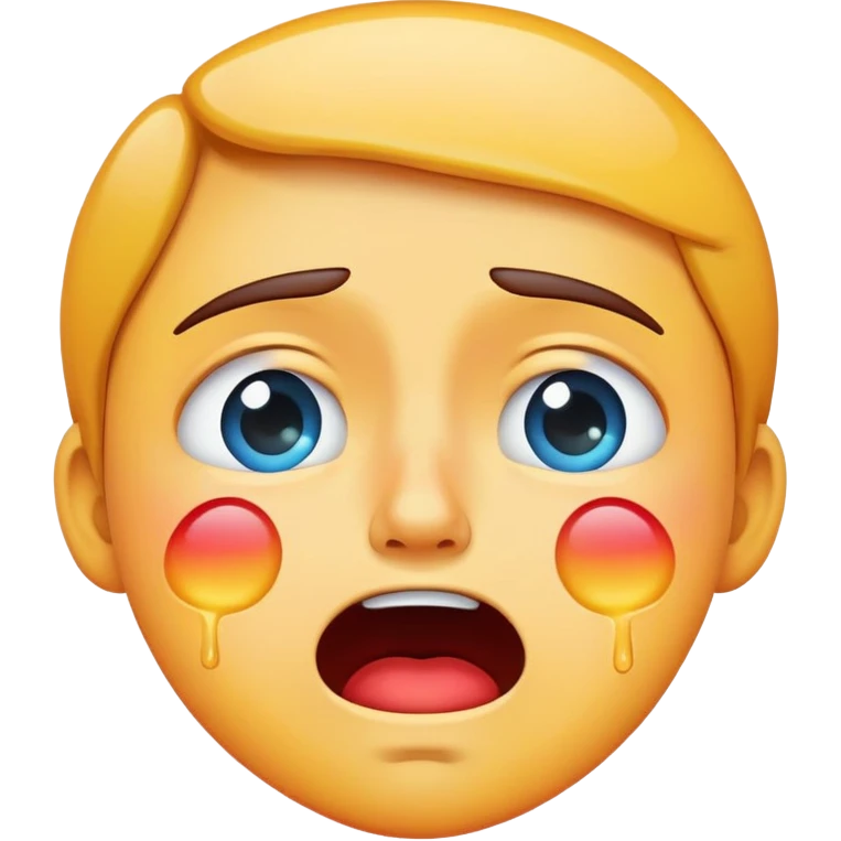 colorful cry emoji