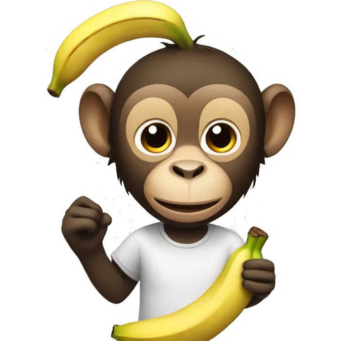 Monkey holding a banana  emoji