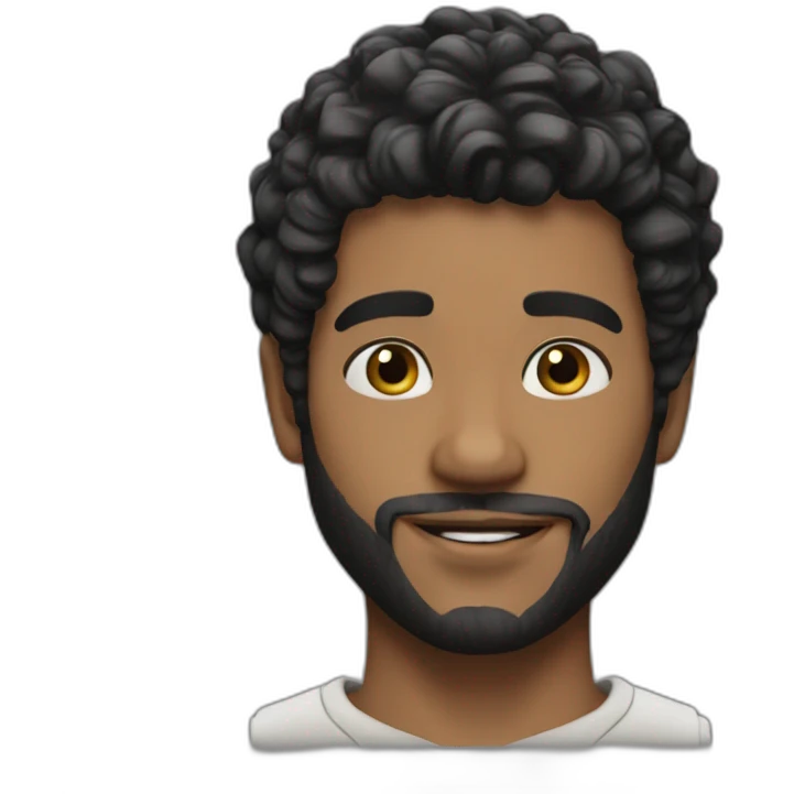 kinglsey ben-adir handsome short hair black realistic emoji