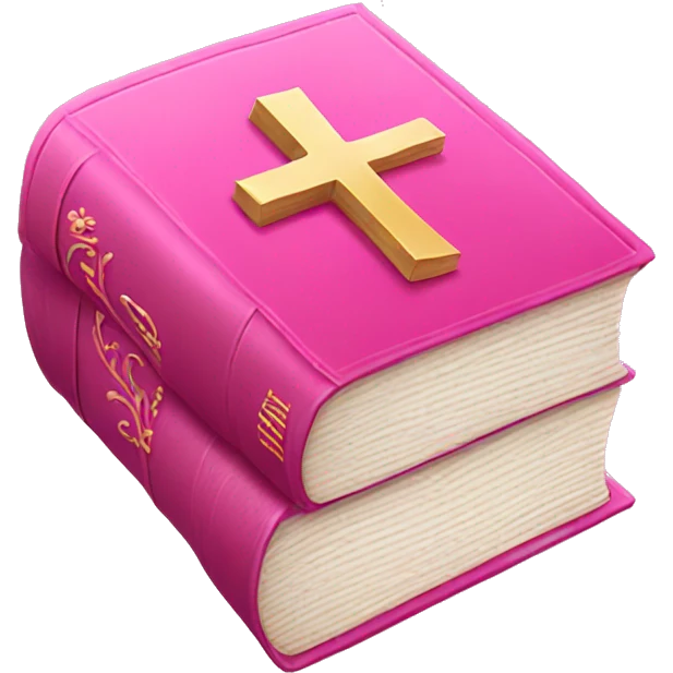 Pink Bible emoji