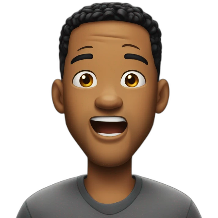 Happy shocked will smith emoji