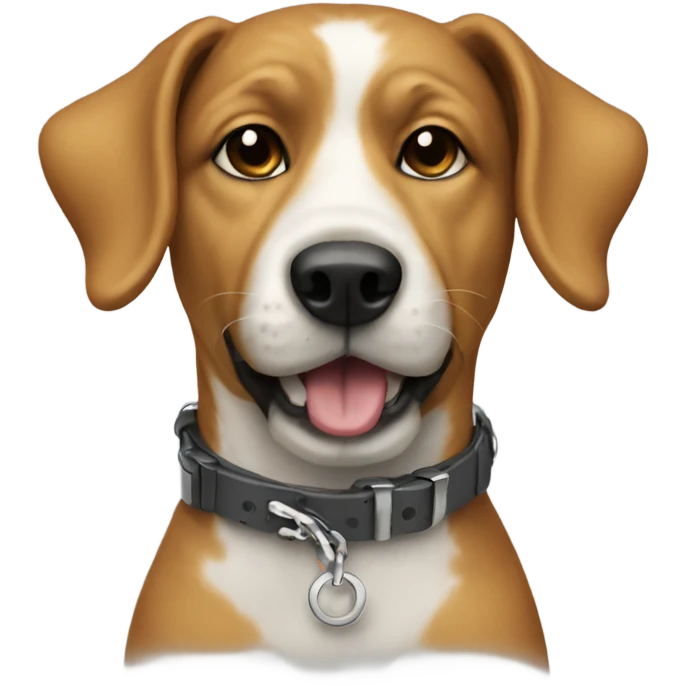 realistic dog with collar emoji