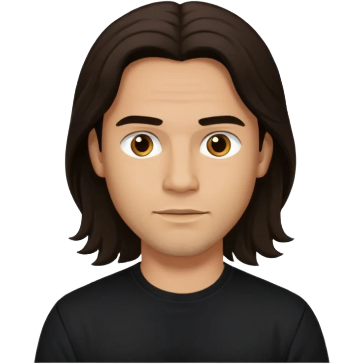 Pana Hema Taylor, male actor (b.1989) with light tan skin, dark brown long hair emoji