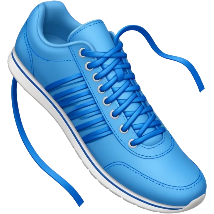make an emoji of blue shoe laces only- they should be long and stringy emoji