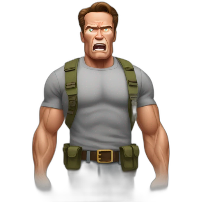 arnold schwarzenegger scared of insects emoji